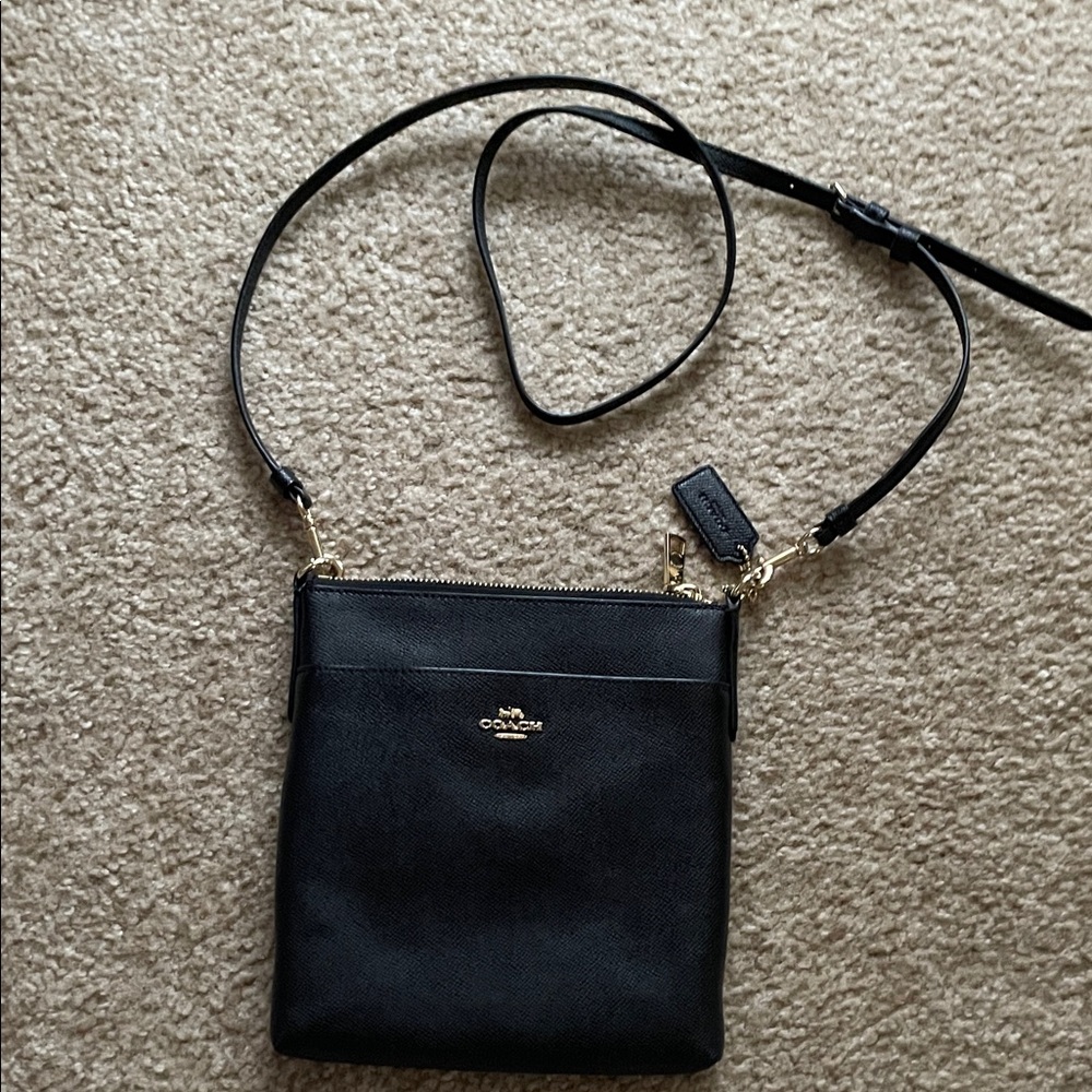 Coach Black Leather Shoulder Bag